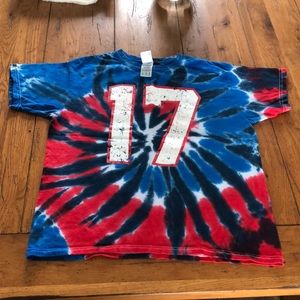 Tie Dye TShirt Buffalo Bills colors QB Josh Allen number 17